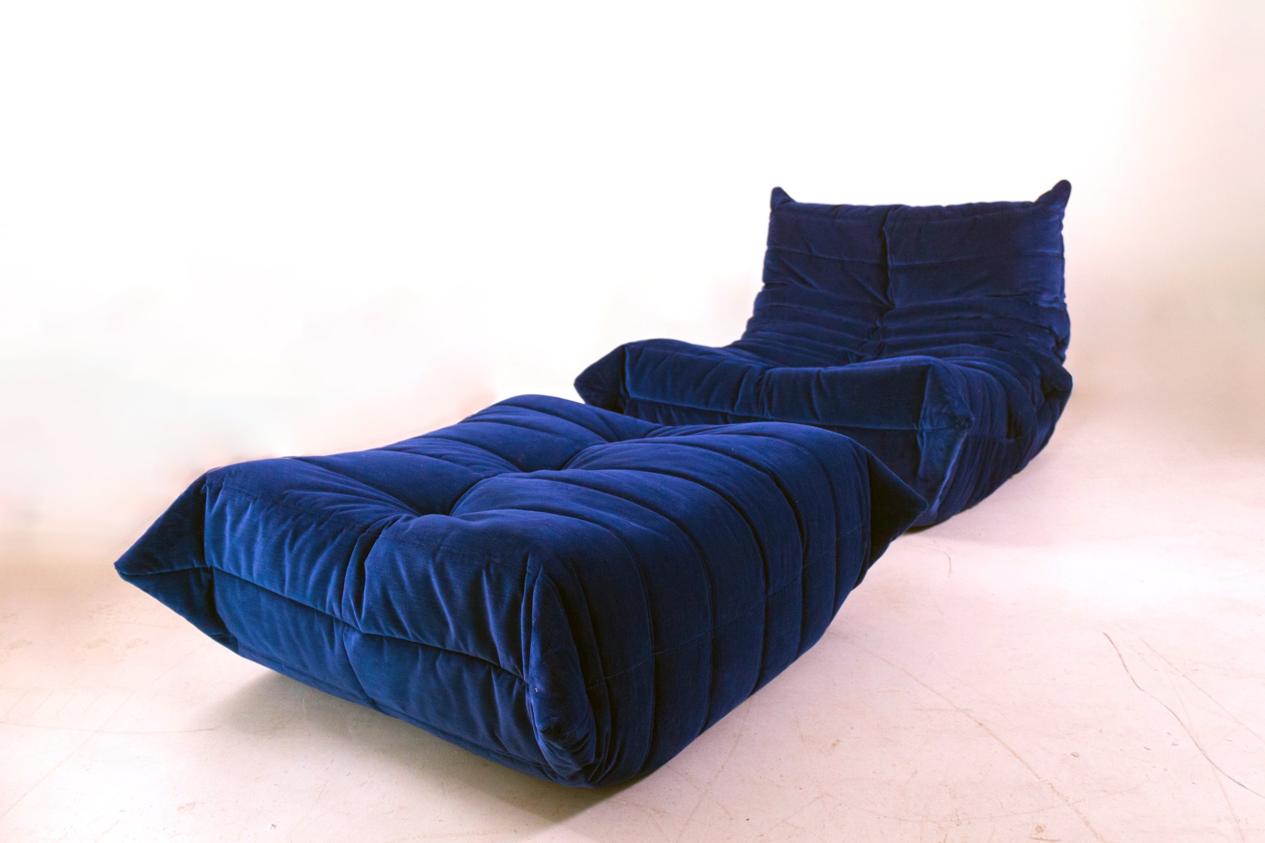 Ligne Roset Togo One-Seater in Royal Navy Blue — Department